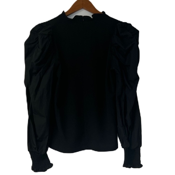 Elli White Woman's black statement long sleeve lightweight size medium - Picture 3 of 6